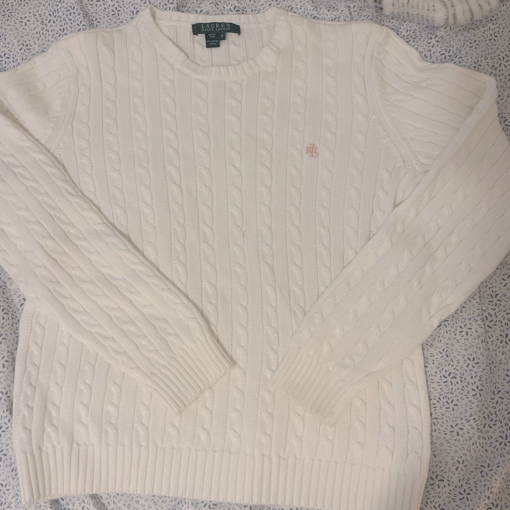 Ralph Lauren white crewneck sweater